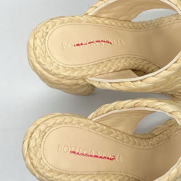 Bottega Veneta Trinity Weave Raffia Platform Sandals size 36 - Picture 10 of 15